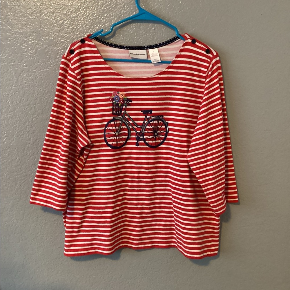 Alfred Dunner Shirt with Bicycle Design